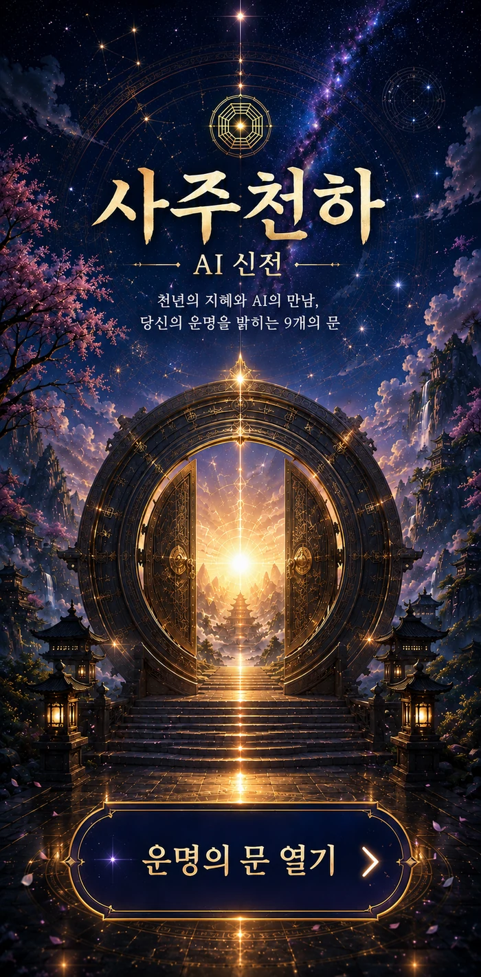 사주천하 실제 로그인 앱 화면